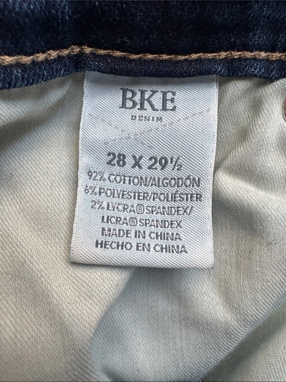BKE Parker Universal Fit High Rise Bootcut Jeans Womens 28 x 29.5 Blue AXB923S